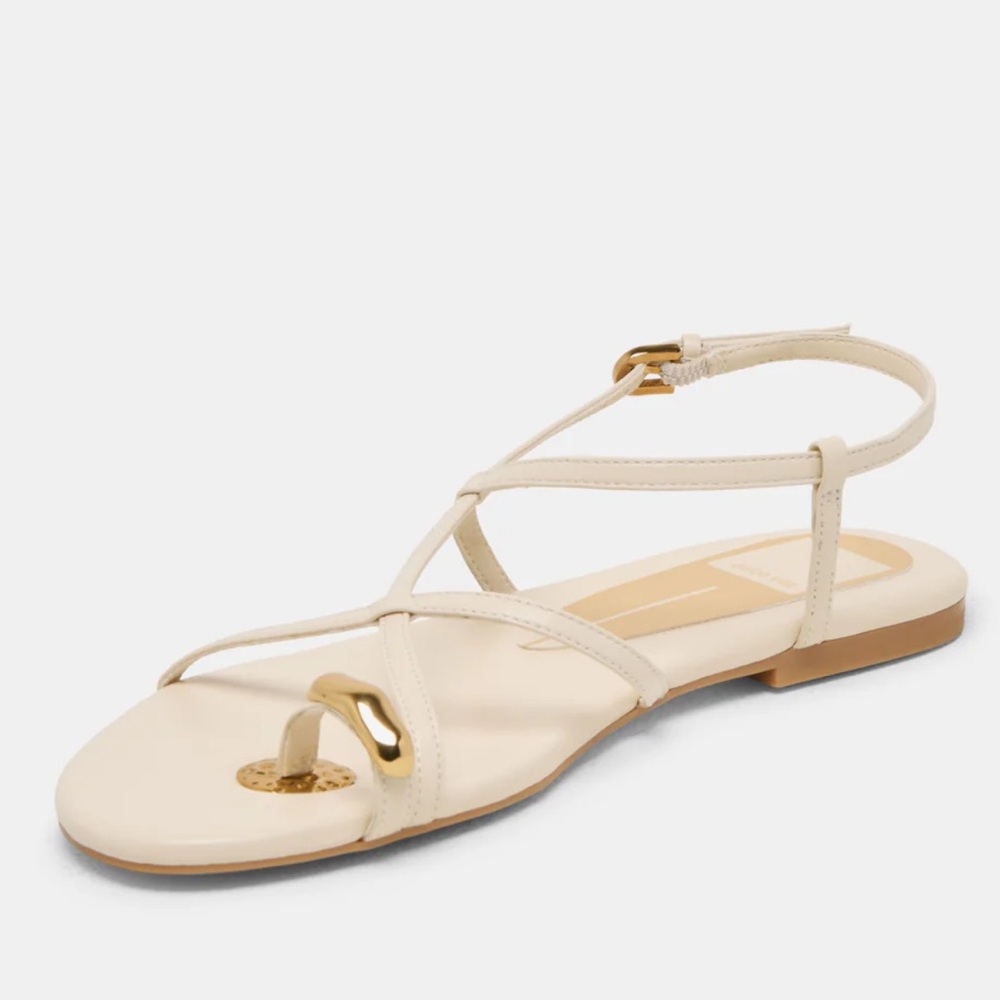 DOLCE VITA KEESHA BONE LEATHER SANDAL